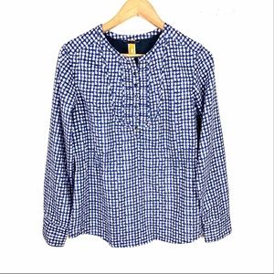 Lucy Shirt Top Long Sleeve Blue Medium Tunic